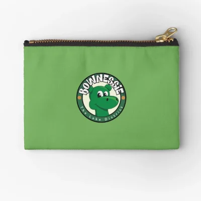 Green Bownessie Logo Zipper Pouch